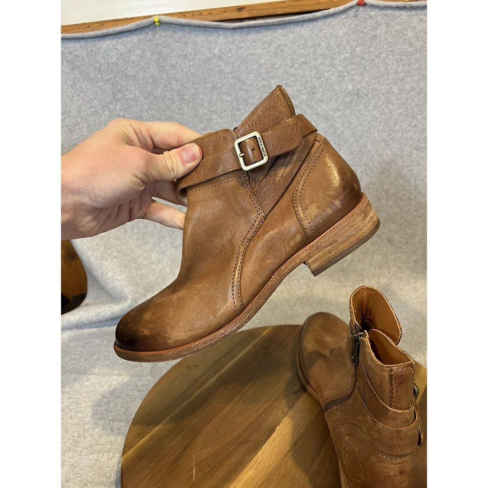 Kork Ease Women Viki Ankle Booties Size 7 Brown Leather‎ Side Zip - Picture 9 of 11